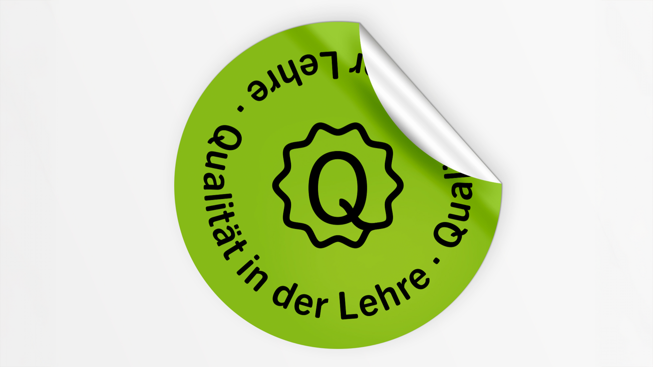 Sticker von Qualität in der Lehre – umgesetzt von i-kiu.
